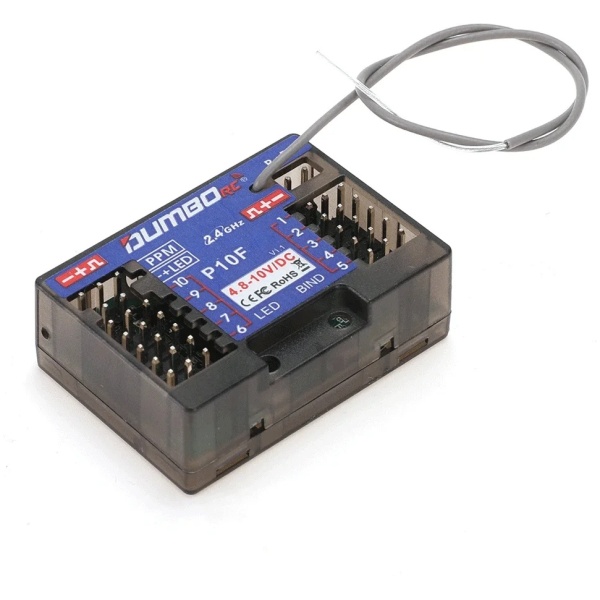 Receiver P1F 10CH 2.4Ghz 4.8-10V Voltage For DDF-350 DumboRC