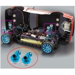 Clipless RC Magnetic Body Post Mount Metal w/ Clips1/10 Pink (4) SM Parts - Image 3