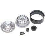Jantes 1.9" 16-Hole 5-Lug Classic Steelie Reversible Beadlock Wheel w/ XT504 Hub Rear Gun Metal (2) Boom Racing - Image 3