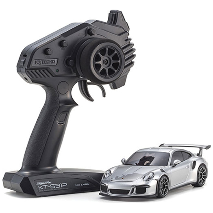 Mini-Z MR04 RWD Porsche 911 GT3 RS Silver (N-RM/KT531P) Kyosho - Image 1