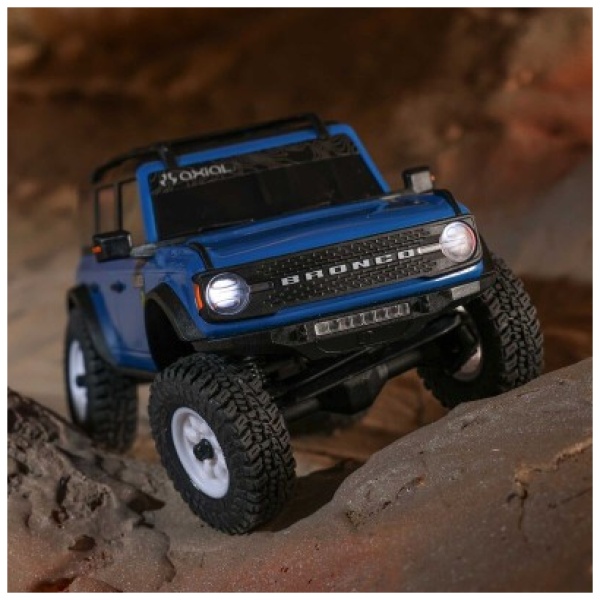 SCX30 1/30 Ford Bronco 4X4 RTR Brushed Rock Crawler Battery & Charger Included Blue Axial