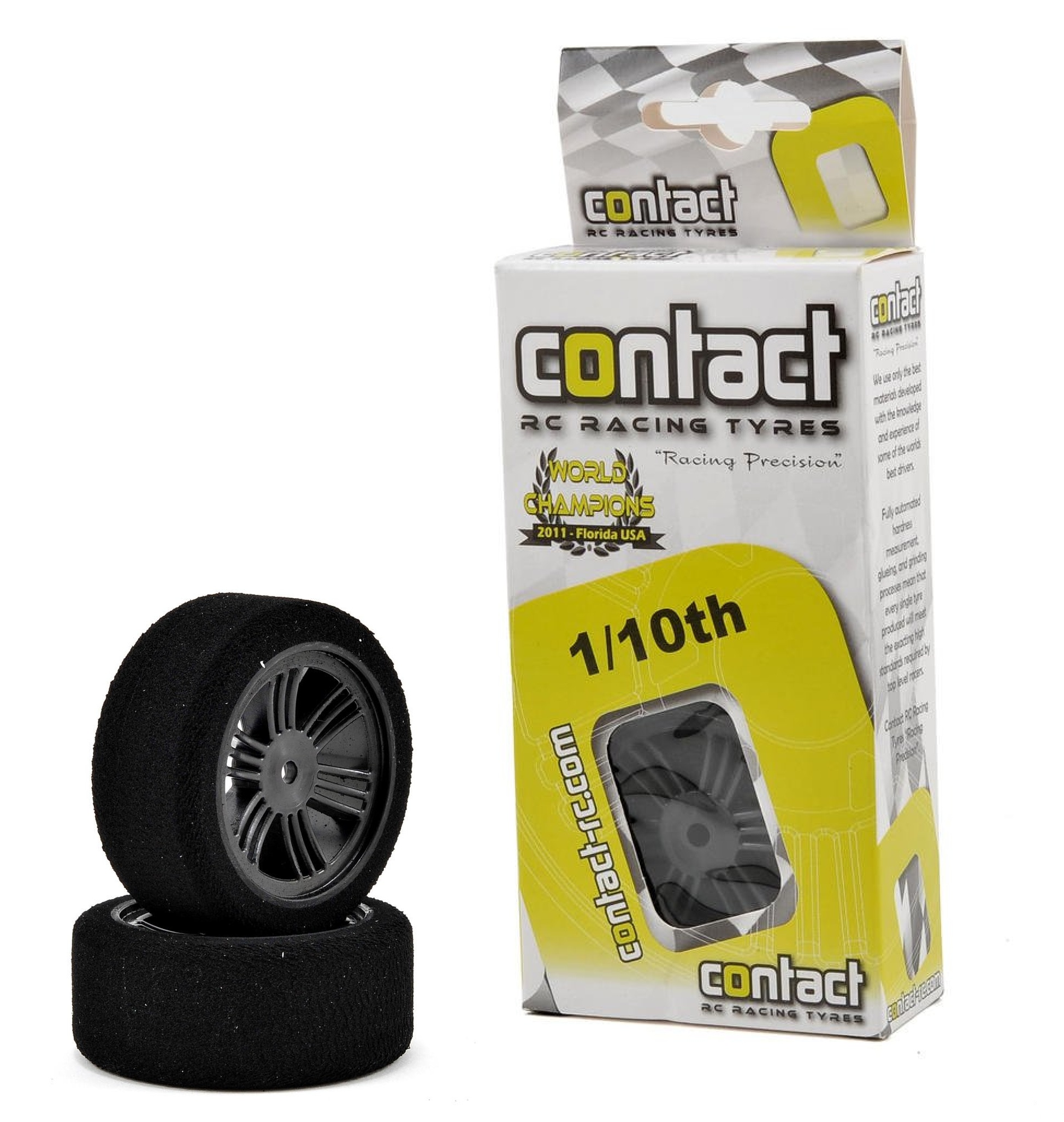 pneus-110-front-26mm-32-shore-carbon-rim-on-road-foam-tires-2-contact Pneus 1/10 Front 26mm 35 Shore Carbon Rim On Road Foam Tires (2) CONTACT - Image 1